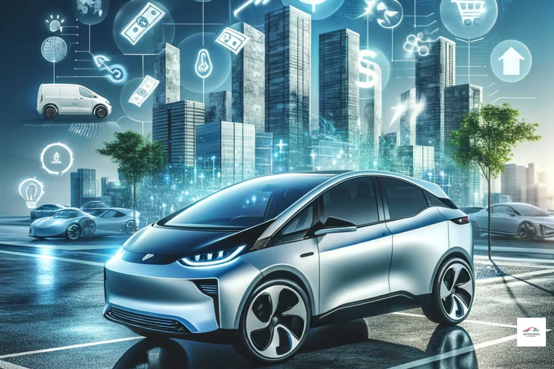 auto ibrida - elettrica in primo piano - Incentivi per l'acquisto di auto elettriche nel 2024