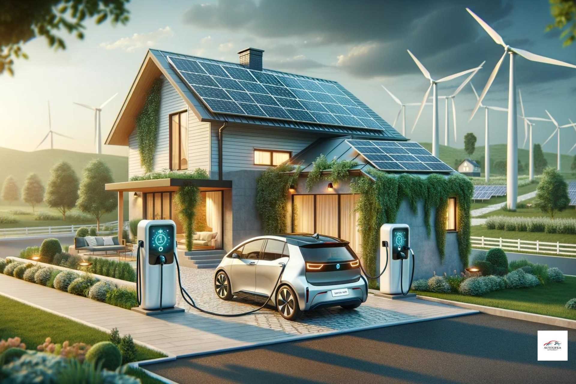 casa con colonnina auto elettriche - Elettromobilità domestica opportunità per un futuro più sostenibile